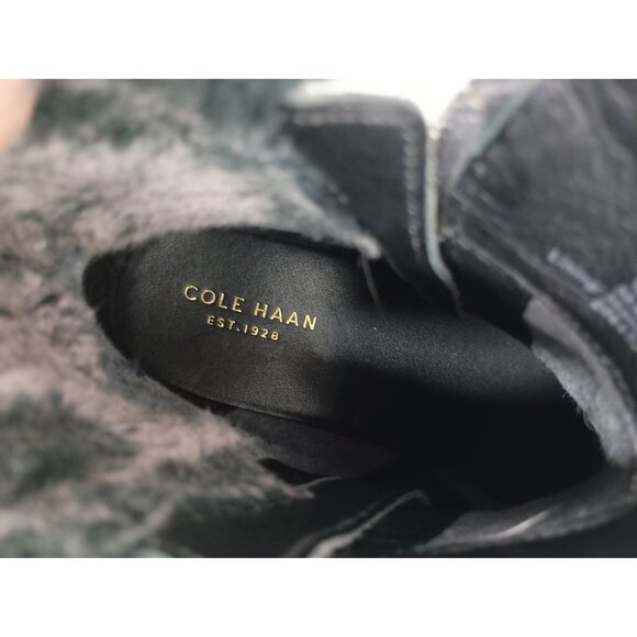 Cole Haan Quinney Ankle Boots Womens 7.5B Gray Suede Faux Fur Waterproof - Picture 10 of 12